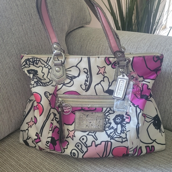 Coach Poppy Graffiti Floral Art Bag 16306 - Picture 2 of 11